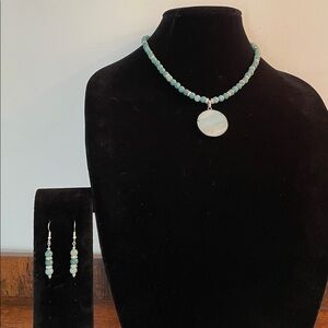 Amazonite Pendant and other Natural Gemstone Jewelry Set